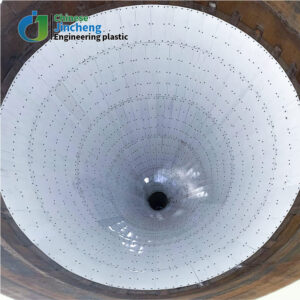 Self lubricating coal bunker lining plate