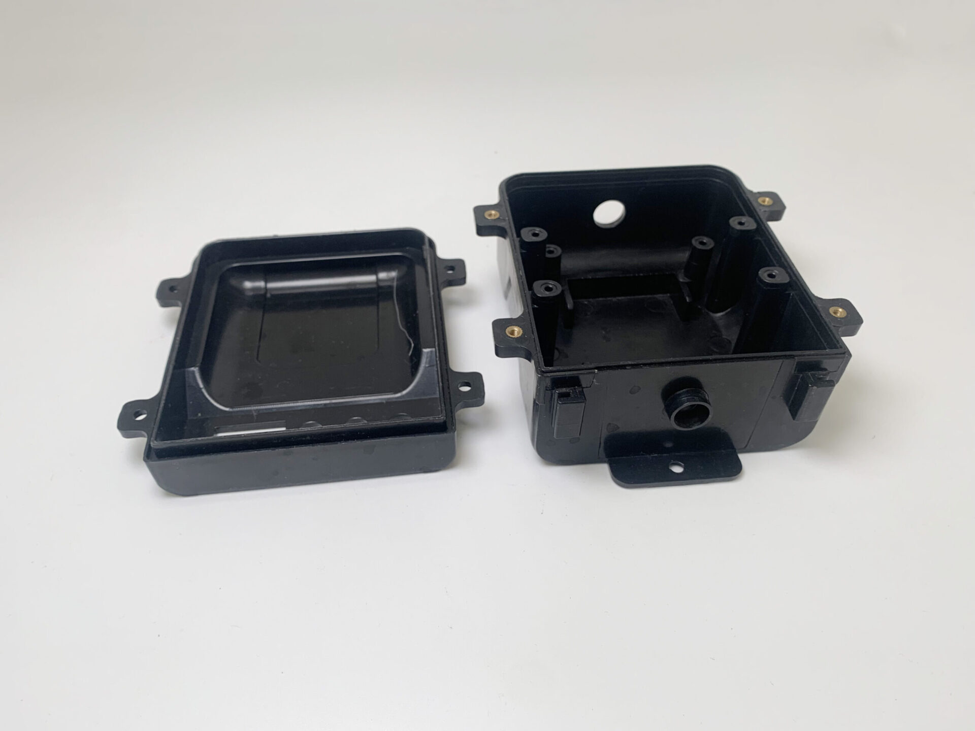 Electrical injection molded plastic parts