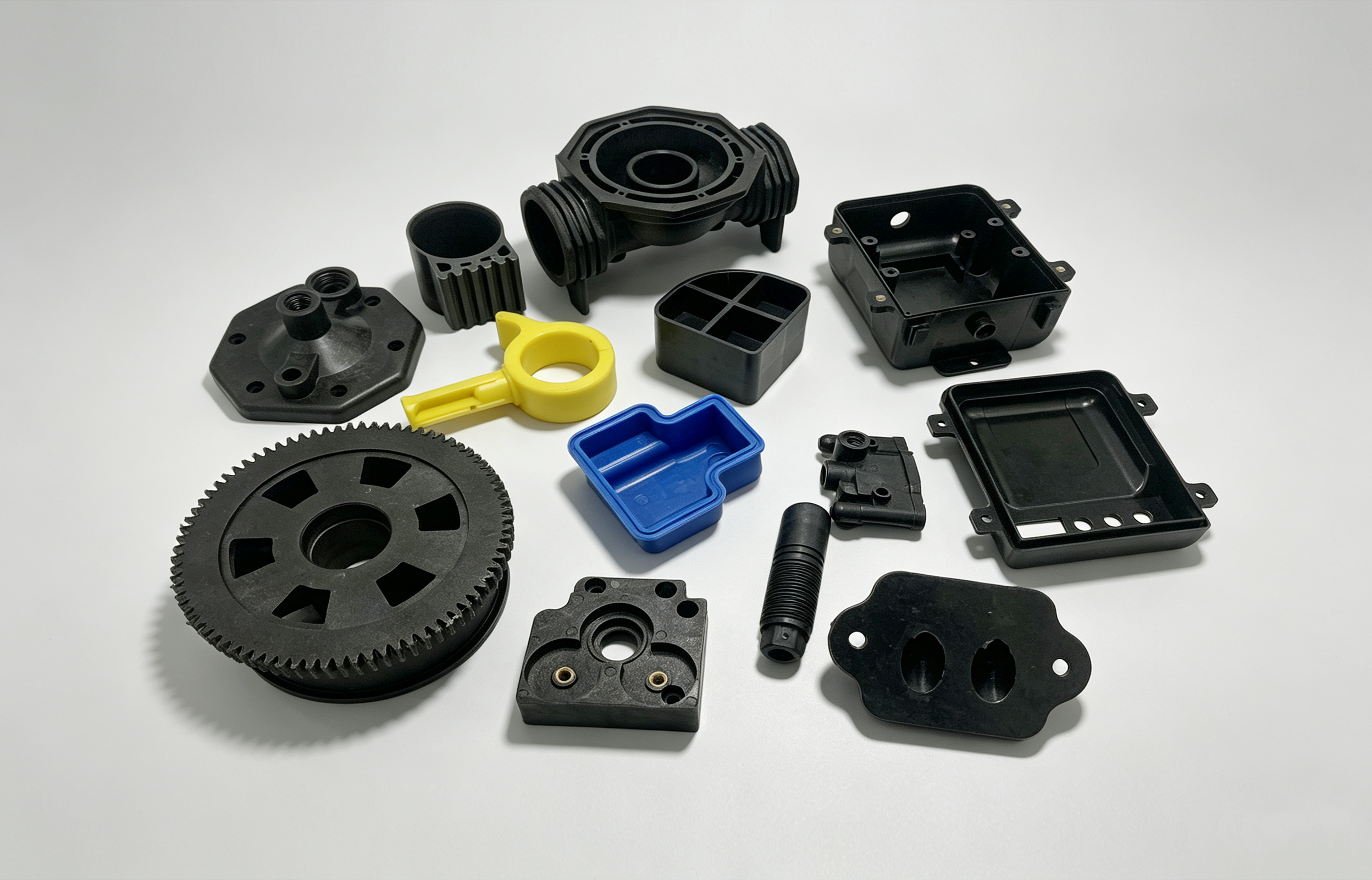 Custom insert-molded plastic component