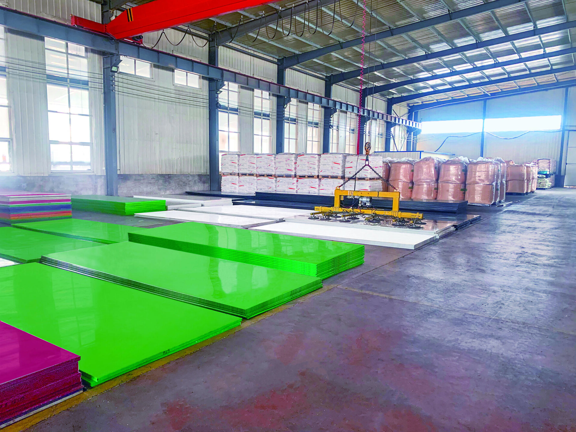 Large stock of engineering plastic sheets