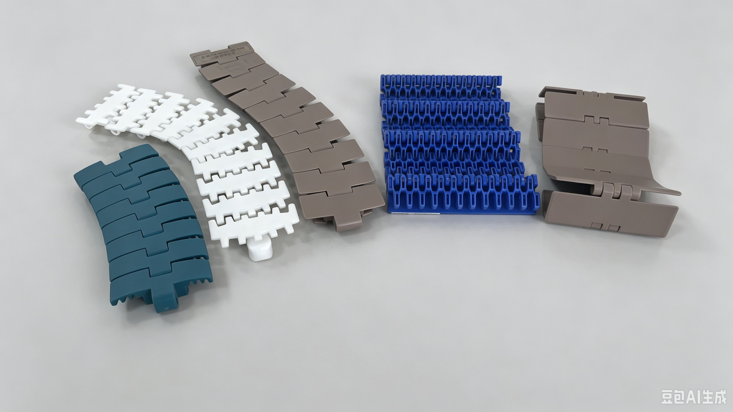 Plastic conveyor chain for automated production lines