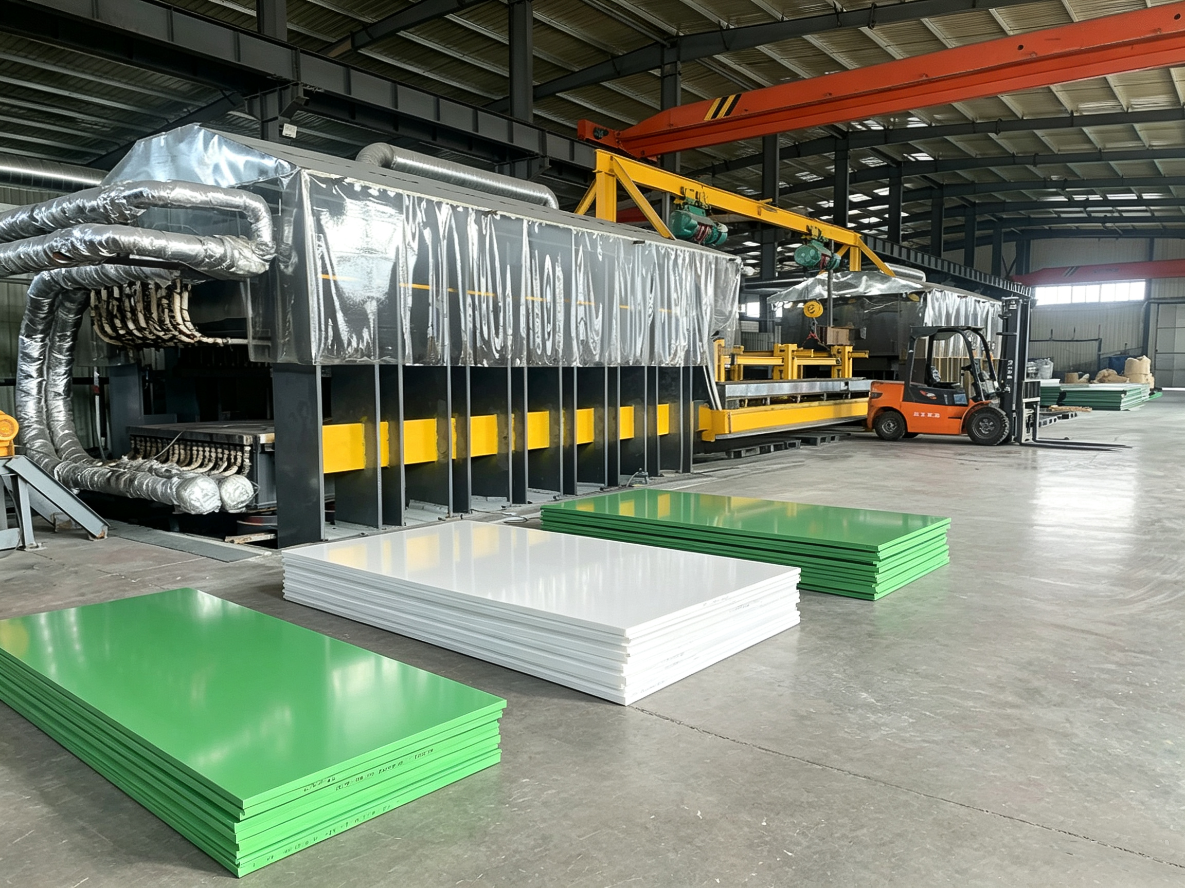 Engineering plastic sheet production workshop