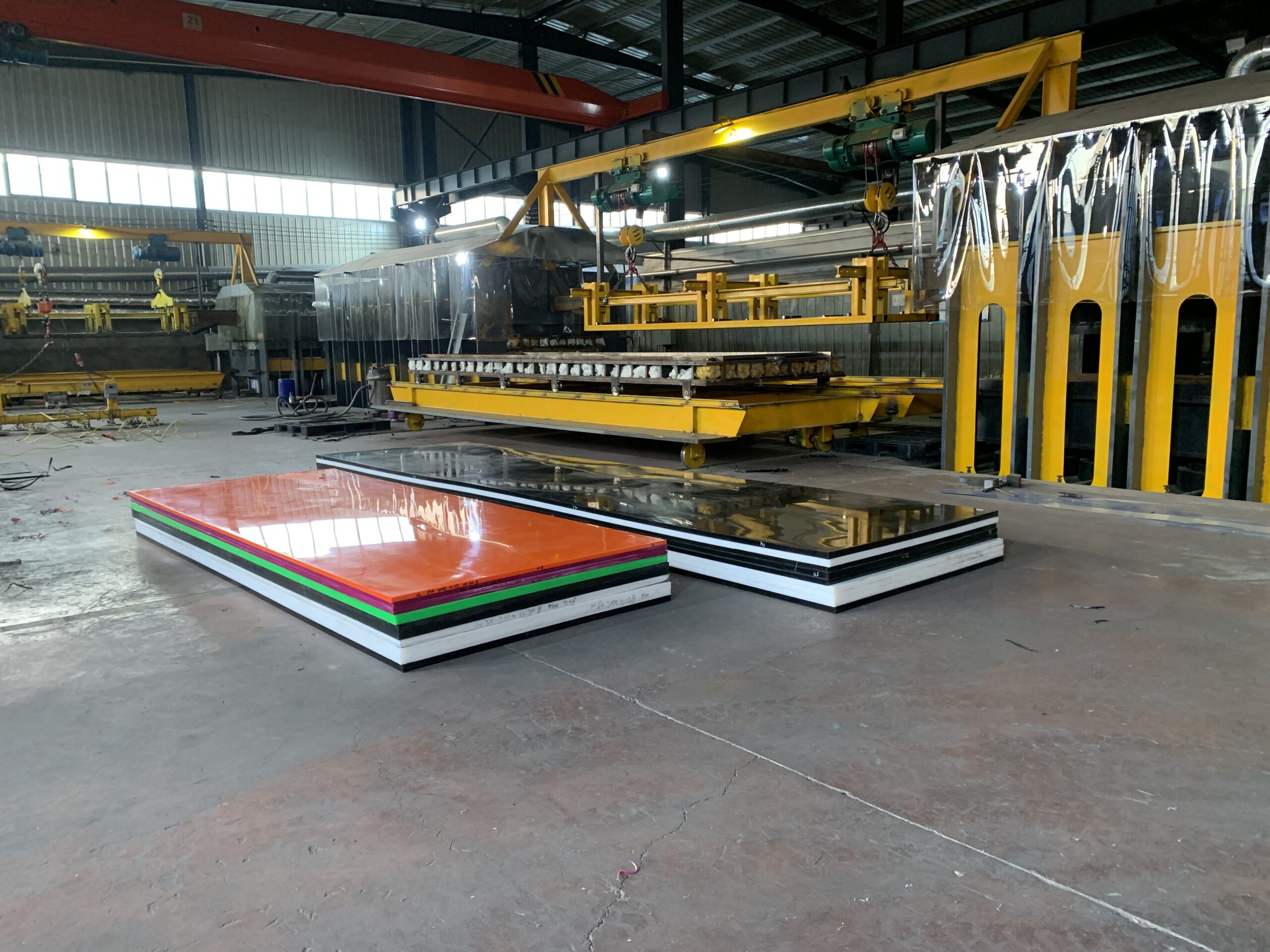 Engineering plastic sheet workshop and stock